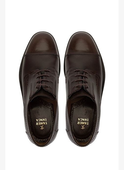 Tamer Tanca Erkek Hakiki Deri Kahverengi Klasik Ayakkabı - Görsel 6