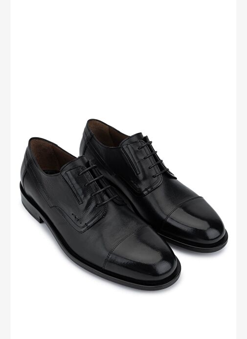 Tamer Tanca Erkek Hakiki Deri Siyah Klasik Ayakkabı - Görsel 3