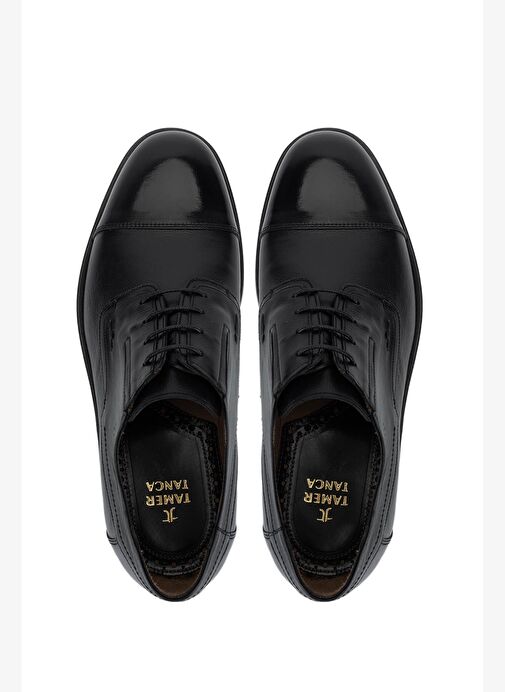 Tamer Tanca Erkek Hakiki Deri Siyah Klasik Ayakkabı - Görsel 6
