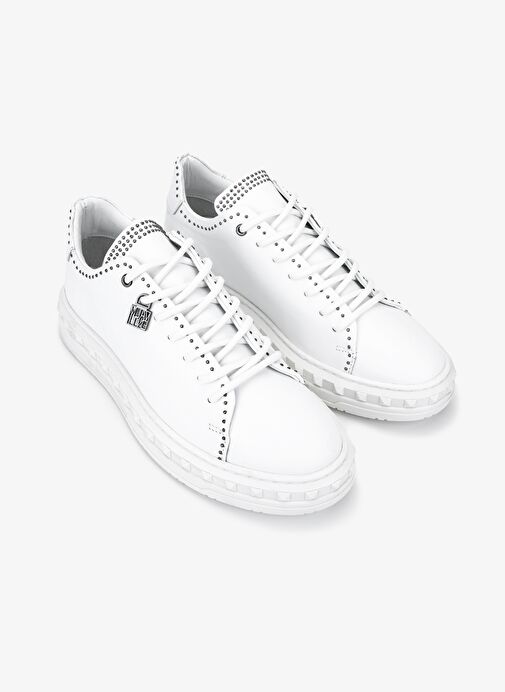 Valmenti Erkek Hakiki Deri Beyaz Sneakers & Spor Ayakkabı - Görsel 3