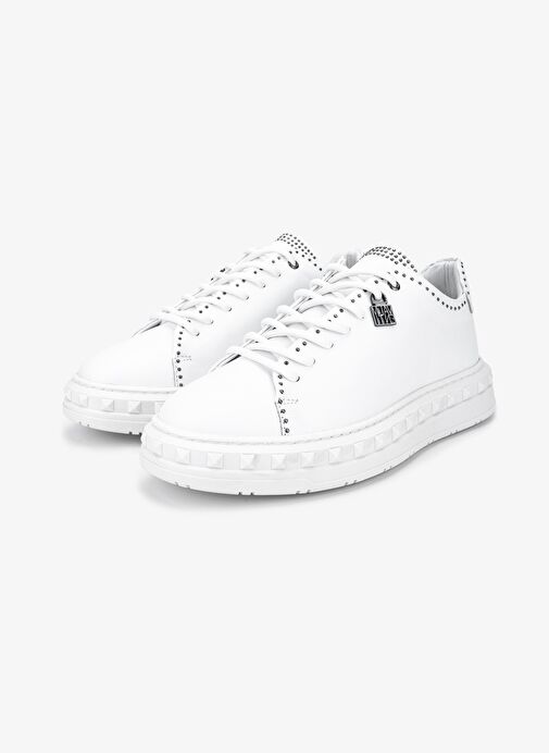 Valmenti Erkek Hakiki Deri Beyaz Sneakers & Spor Ayakkabı - Görsel 5
