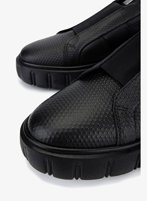 Valmenti Erkek Hakiki Deri Siyah Sneakers & Spor Ayakkabı - Görsel 4