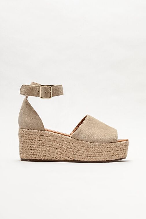 Bej Hakiki Deri Kadın Günlük Ayakkabı - Görsel 2