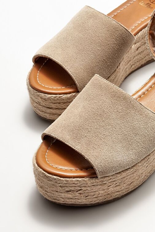 Bej Hakiki Deri Kadın Günlük Ayakkabı - Görsel 4