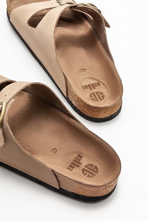 Vizon Deri Erkek Terlik - Görsel 3