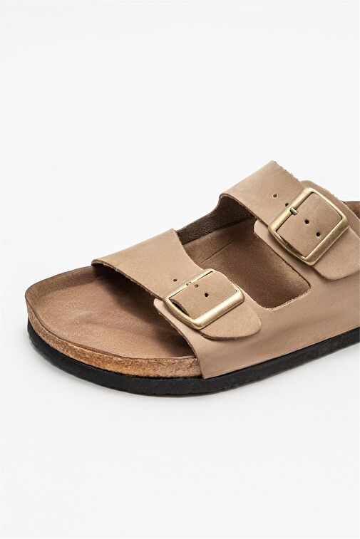 Vizon Deri Erkek Terlik - Görsel 4