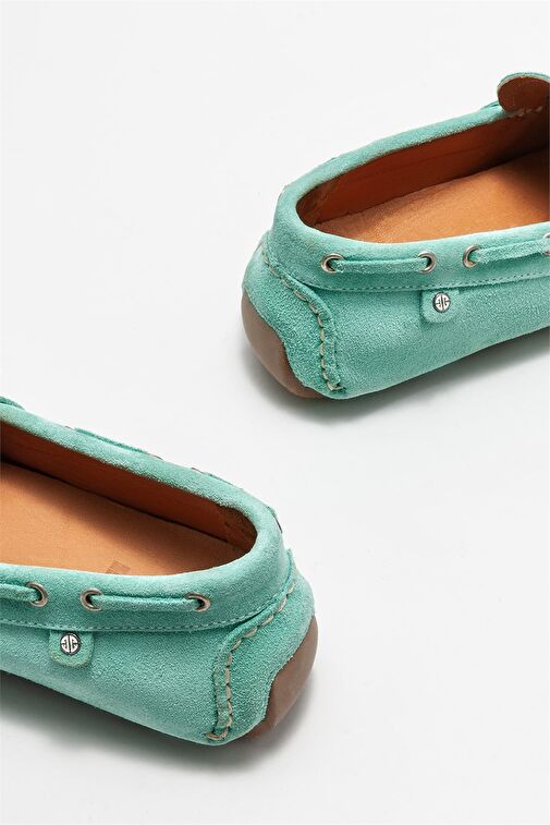 Mint Yeşili Deri Erkek Günlük Ayakkabı - Görsel 5