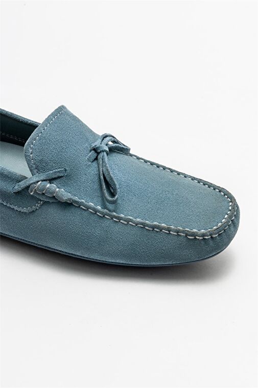 Mavi Deri Erkek Günlük Ayakkabı - Görsel 4