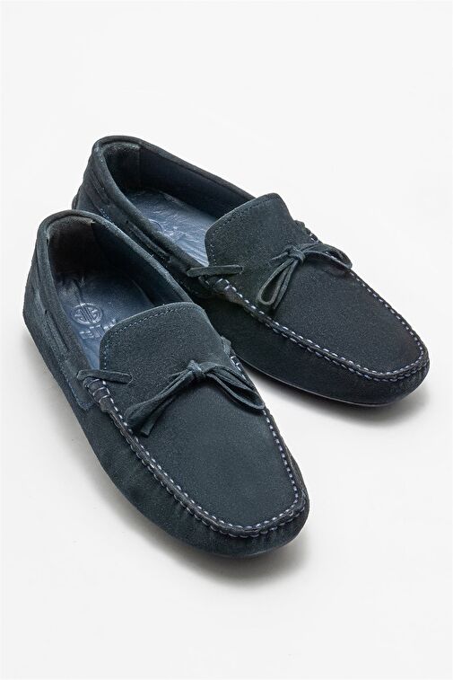 Lacivert Deri Erkek Günlük Ayakkabı - Görsel 3