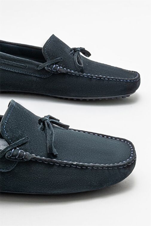 Lacivert Deri Erkek Günlük Ayakkabı - Görsel 4