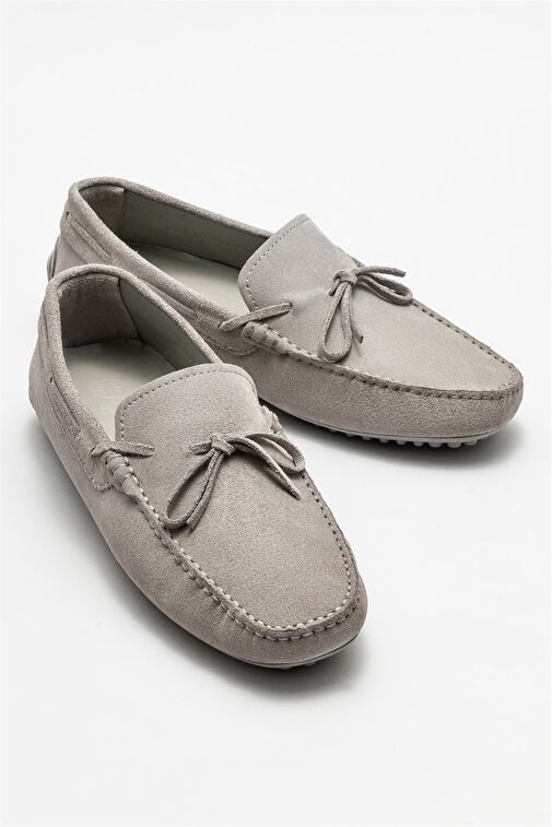 Gri Deri Erkek Günlük Ayakkabı - Görsel 3