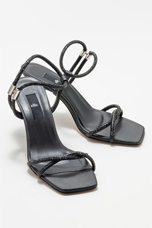 Siyah Kadın Topuklu Sandalet - Görsel 3