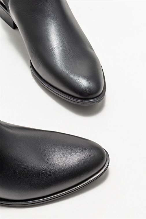 Elle Elle Siyah Deri Kadın Klasik Düz Bot | Boyner Siyah - 4. görsel