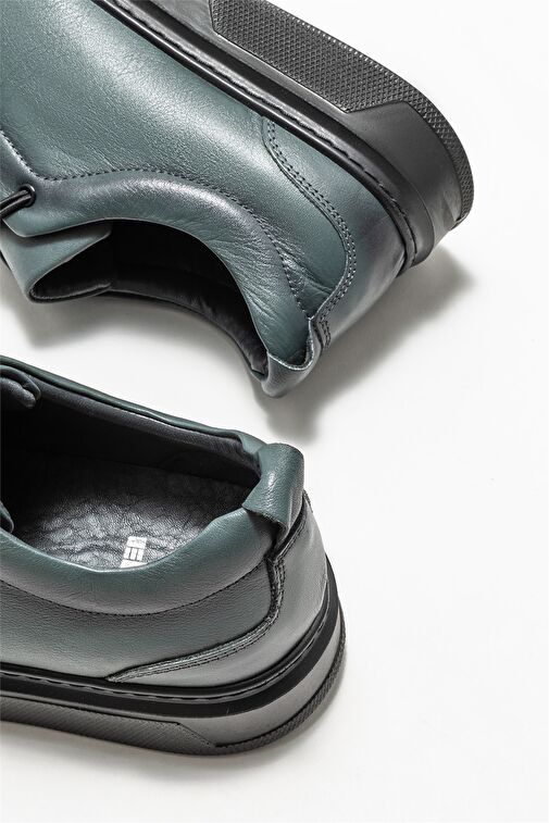 Gri Deri Erkek Günlük Ayakkabı - Görsel 5