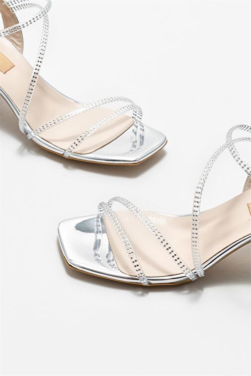 Lame Kadın Topuklu Sandalet - Görsel 4