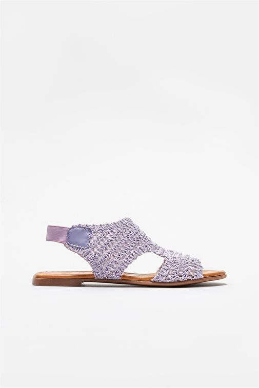 Mor Kadın Düz Sandalet - Görsel 5