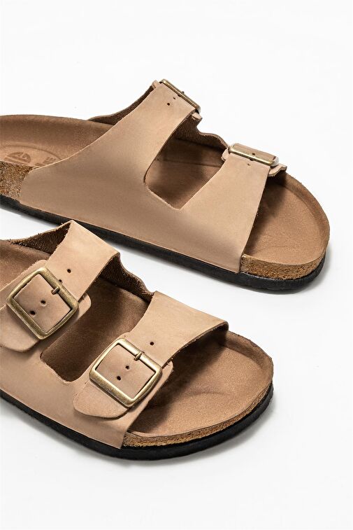 Vizon Deri Erkek Terlik - Görsel 4