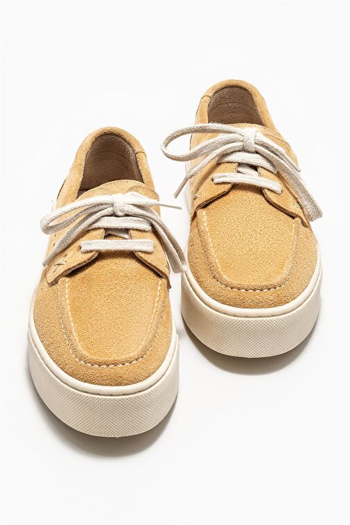 Camel Deri Kadın Günlük Ayakkabı - Görsel 4