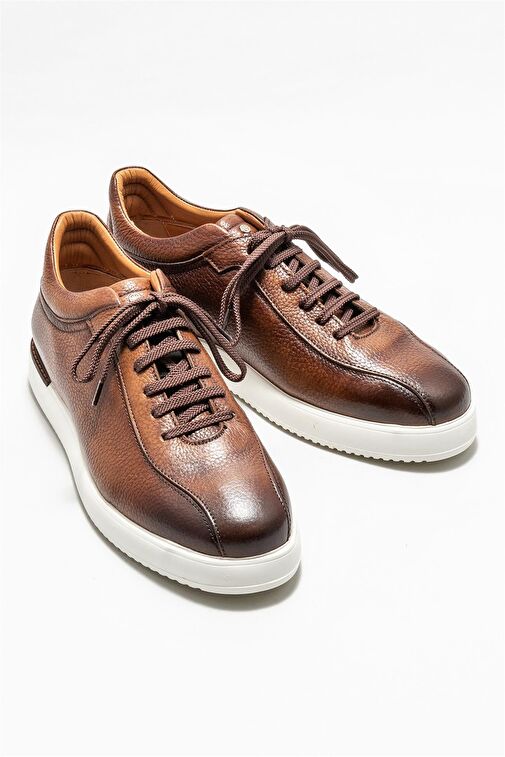 Taba Deri Erkek Günlük Ayakkabı - Görsel 5