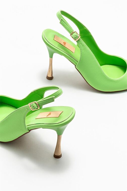 Yeşil Kadın Topuklu Ayakkabı - Görsel 5