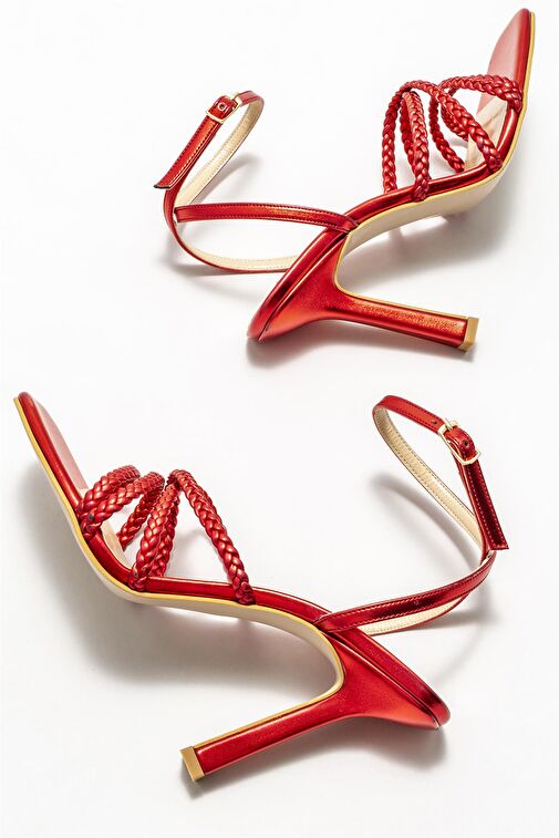 Kırmızı ALEKSA KADIN TOPUKLU AYAKKABI - Görsel 5