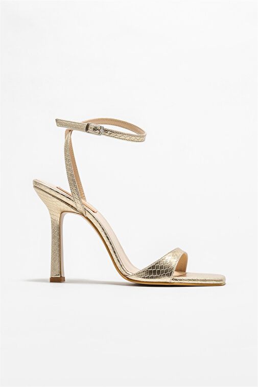 Gold Kadın Topuklu Sandalet - Görsel 2