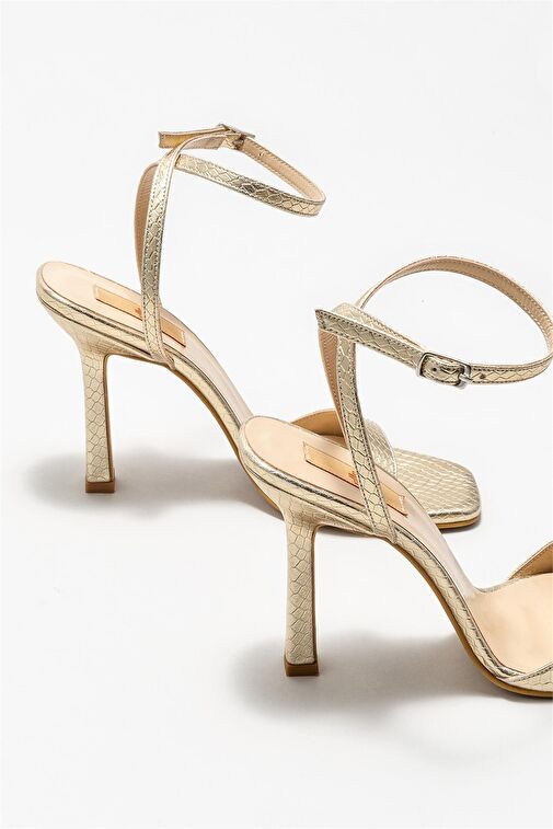 Gold Kadın Topuklu Sandalet - Görsel 5