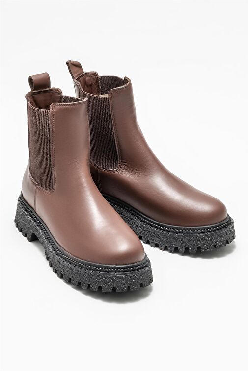 Kahve Deri Kadın Günlük Bot - Görsel 3