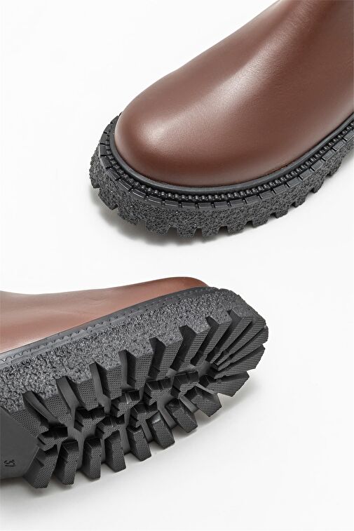 Kahve Deri Kadın Günlük Bot - Görsel 5