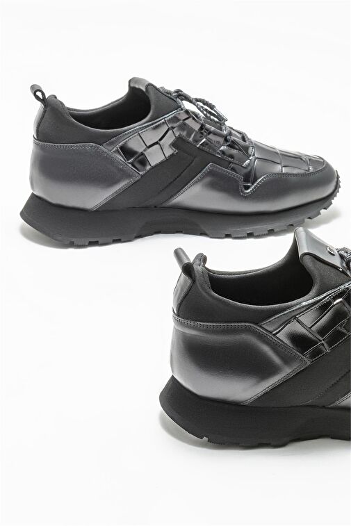 Siyah Deri Erkek Günlük Ayakkabı - Görsel 5