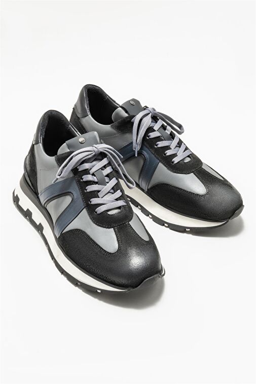 Elle Siyah-Gri Erkek Sneaker ADENIS - Görsel 3