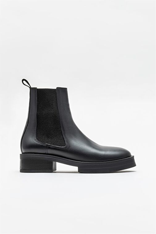 Siyah Deri Kadın Günlük Bot - Görsel 2