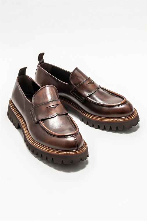 Taba Deri Erkek Günlük Loafer - Görsel 3