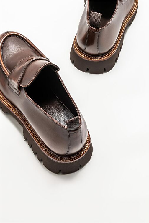 Taba Deri Erkek Günlük Loafer - Görsel 5