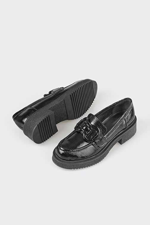 Elle Elle Siyah Deri Kadın Loafer | Boyner Siyah - 4. görsel
