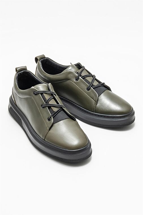 Elle Siyah Erkek Deri Günlük Ayakkabı BLERIM-6 - Görsel 3