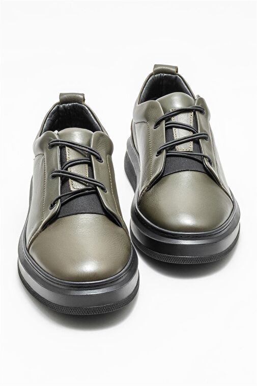 Elle Siyah Erkek Deri Günlük Ayakkabı BLERIM-6 - Görsel 4