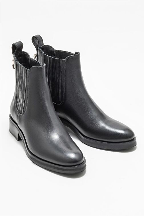 Elle Elle Siyah Deri Kadın Klasik Bot | Boyner Siyah - 3. görsel
