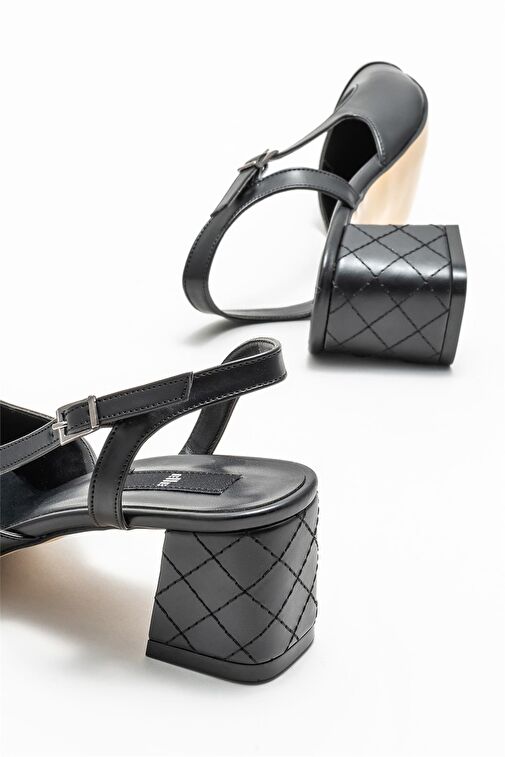 Siyah Kadın Topuklu Ayakkabı - Görsel 5