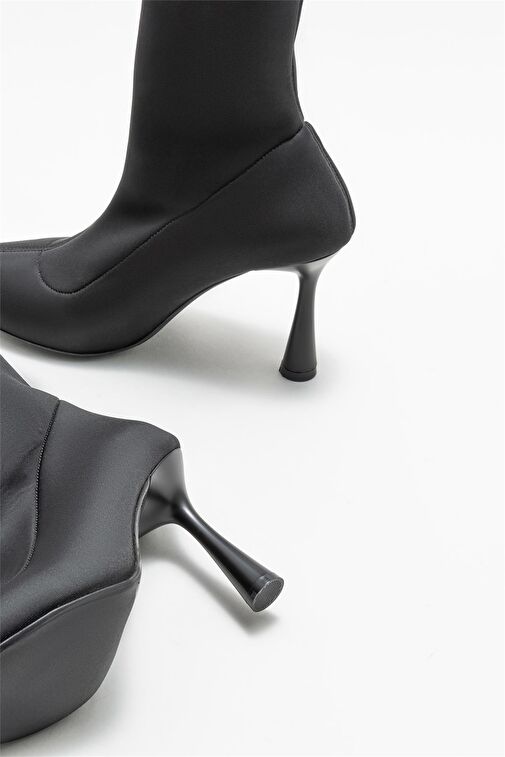 Siyah Kadın Yüksek Topuk Bot - Görsel 5