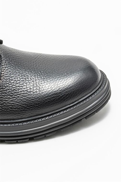 Siyah Deri Erkek Günlük Bot - Görsel 4