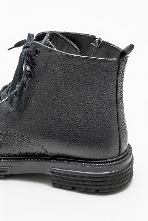 Siyah Deri Erkek Günlük Bot - Görsel 5
