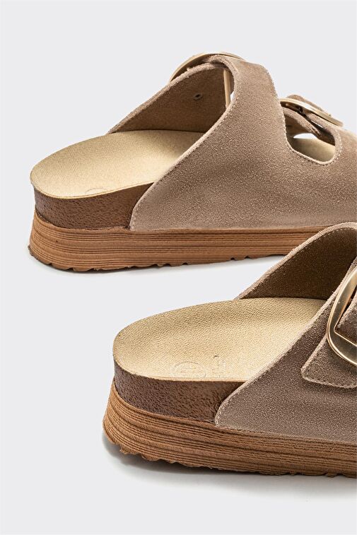 Taba Deri Kadın Terlik - Görsel 5