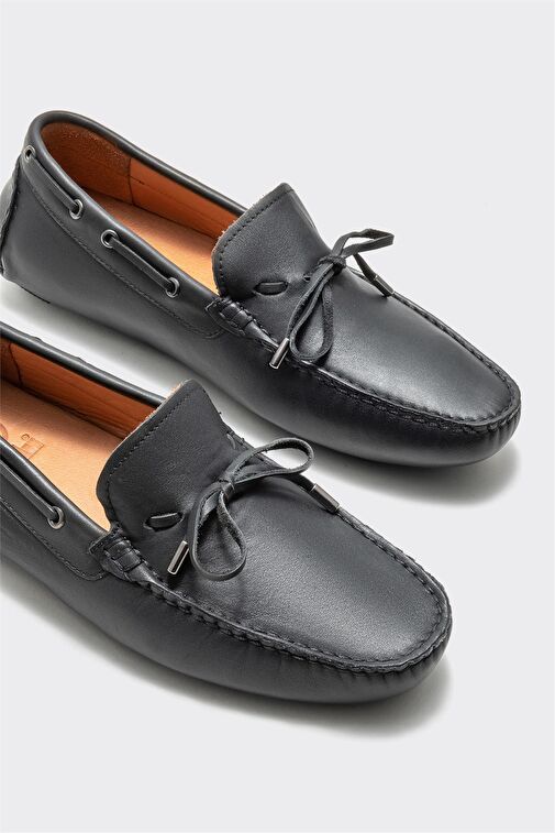 Siyah Deri Erkek Loafer - Görsel 4