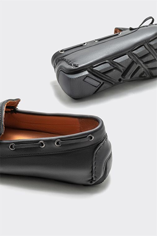 Siyah Deri Erkek Loafer - Görsel 5