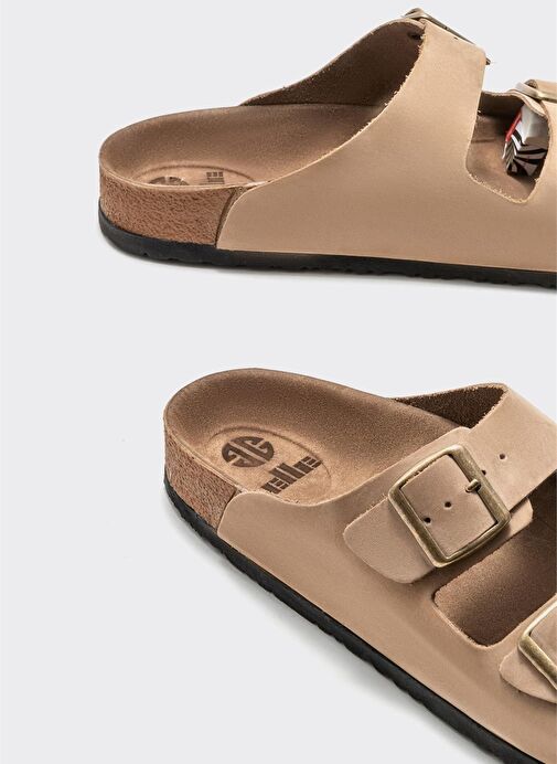 Siyah Deri Erkek Terlik - Görsel 5