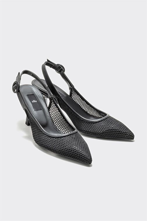 Siyah Kadın Topuklu Ayakkabı - Görsel 3