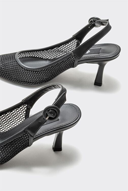 Siyah Kadın Topuklu Ayakkabı - Görsel 5