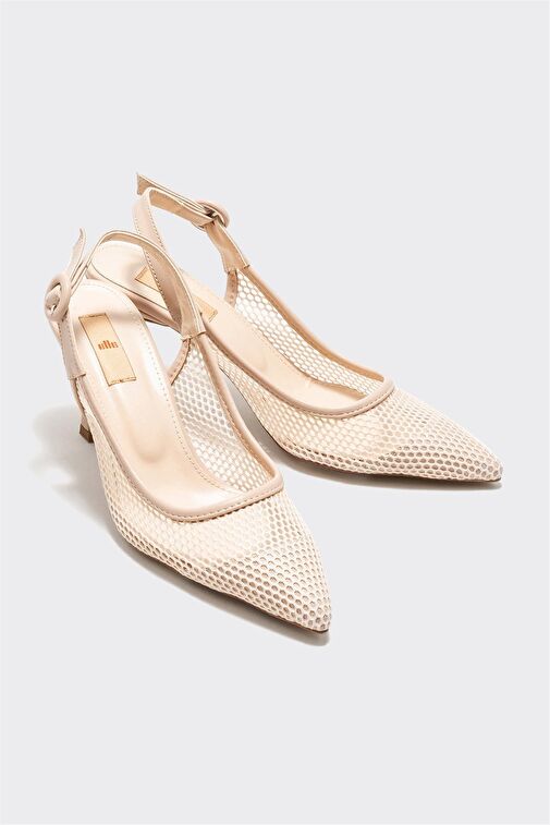 Elle Bej Kadın Topuklu Ayakkabı NAGES-1 - Görsel 3