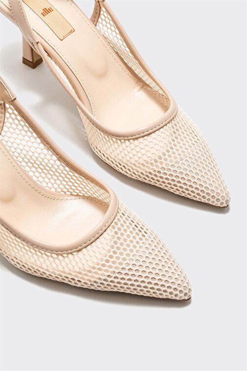 Elle Bej Kadın Topuklu Ayakkabı NAGES-1 - Görsel 4